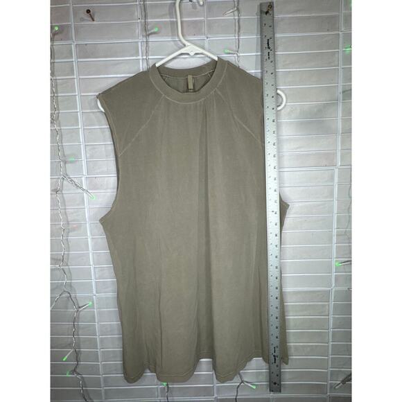 Skims Sleeveless Top Sage Green Cotton Spandex Women’s XXL - Picture 6 of 7